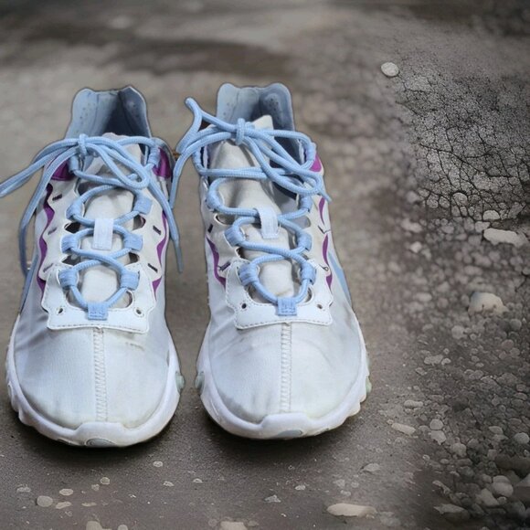 Nike React Element Psychic Blue Purple White Womens Shoes Sneakers Size 9 - Picture 3 of 8